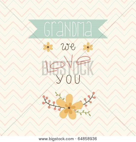 Happy mothers day card. Card for Grandma.