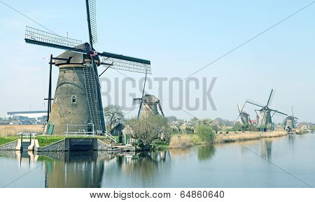 Windmills At Kinderdijk, Netherlands
