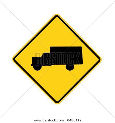 road sign - trucks crossing