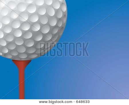 Pallina da golf Tee rosso illustrazione
