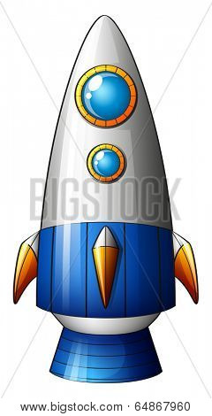 Illustration of a deadly rocket on a white background