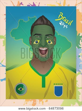 Brazil football fan