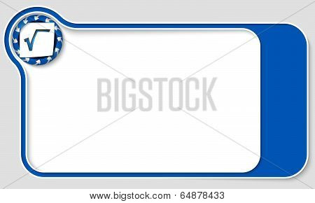 Blue  Box For Text With Arrows And Radix Sign