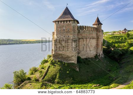 Old Medieval Castle On Dniester Riverside In Khotyn, Ukraine