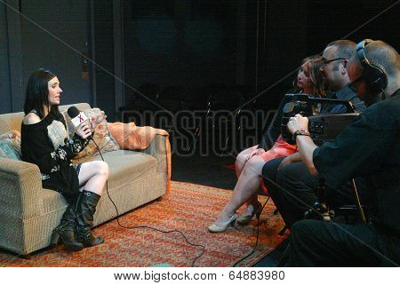 HOLLYWOOD, MAY 6: Adrienne Wilkinson arrives for the post play interview with 