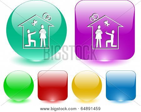 Home affiance. Raster interface element.