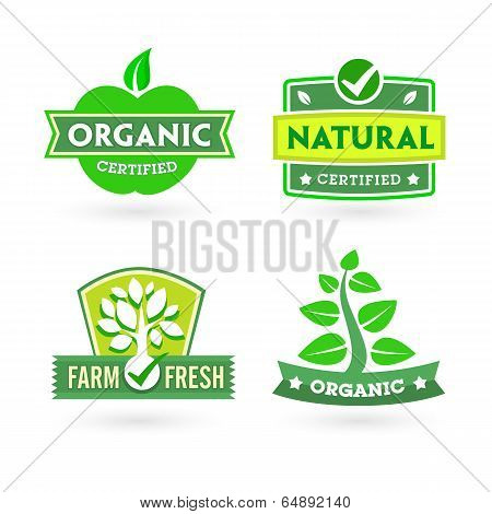 Set Of Organic-bio Labels