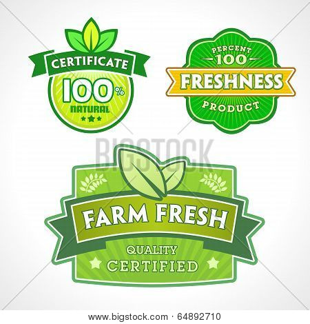 Set Of Organic-bio-natural  Labels