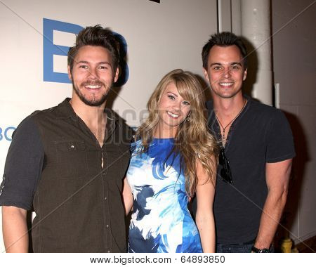 LOS ANGELES - MAY 6:  Scott Cllifton, Kim Matula, Darin Broooks at the Bold & Beautiful Celebrates Emmy Nominations at CBS Television City on May 6, 2014 in Los Angeles, CA