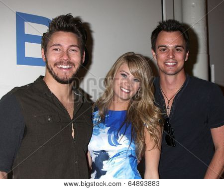 LOS ANGELES - MAY 6:  Scott Cllifton, Kim Matula, Darin Broooks at the Bold & Beautiful Celebrates Emmy Nominations at CBS Television City on May 6, 2014 in Los Angeles, CA
