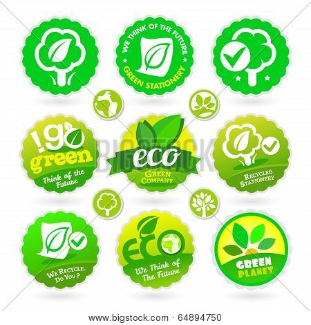 Set Of Eco - Recycle - Green Icons