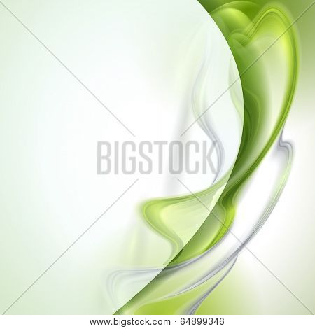 Abstract green wave background