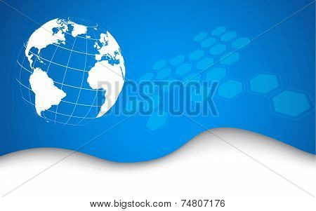 Planet Earth Informational Stream. Vector Illustration