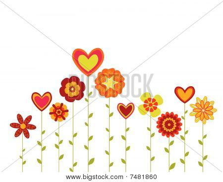 Blomster og hjerter