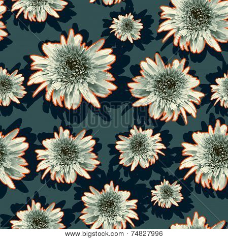 Floral outline pattern