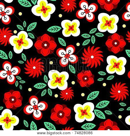 Retro floral pattern