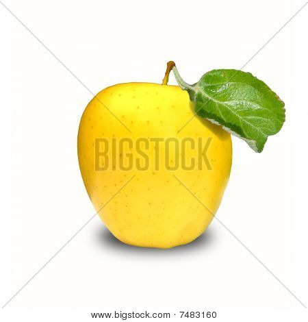 Gelber Apfel.