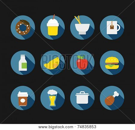 Color interface icons. Design elements