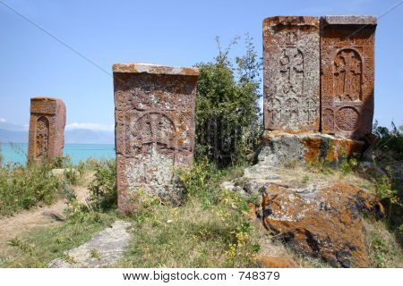 Armenische Landschaft mit Chatschkar