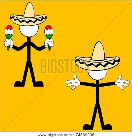 mexican pictogram cartoon