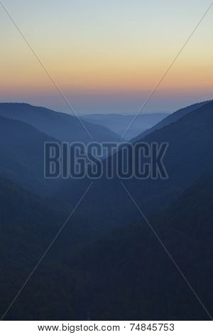 Hills and Valley at Twilight
