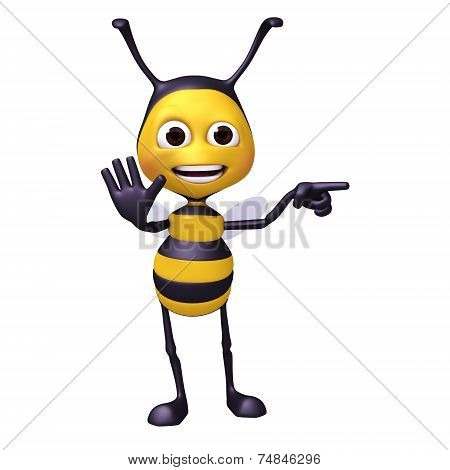 Bee give direction pose