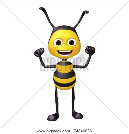 bee with strong pose