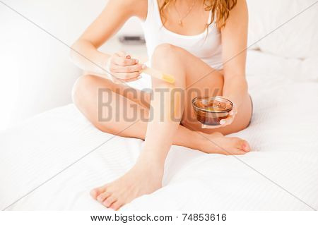 Putting Some Wax On For Depilation