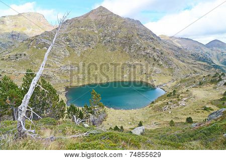 Estany De Mes Amunt - One Of The Three Lakes Of Tristaina