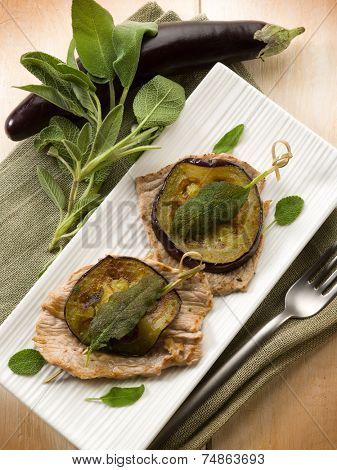 saltimbocca with eggplants