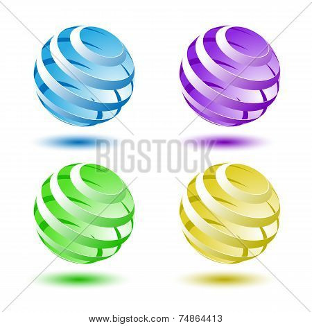 Abstract Colorful Globe Background