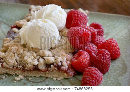 Raspberry crumb cake bars