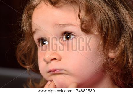 Portrait of a dreaming girl