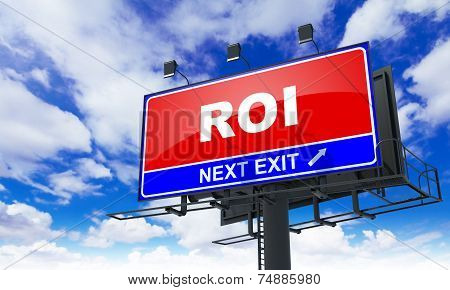 Roi Inscription on Red Billboard.