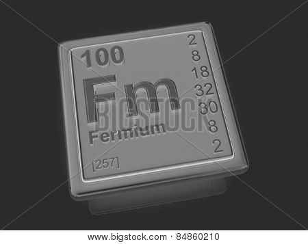 Fermium. Chemical element. 3d