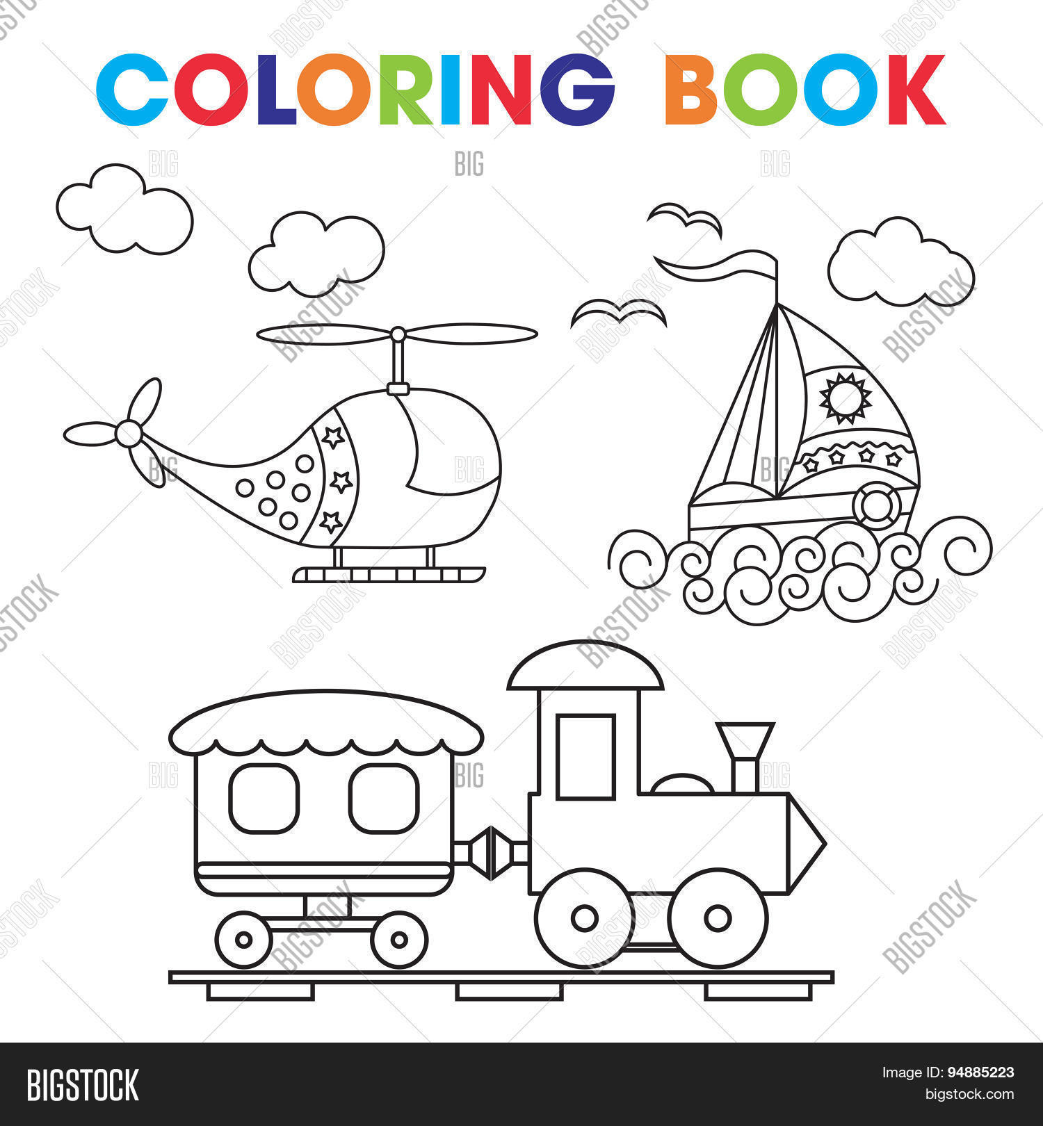 Coloring Book Page Vector & Photo (Free Trial) | Bigstock