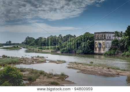 Temple Ruin Along The Vennar River.