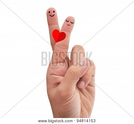 Love Fingers possing