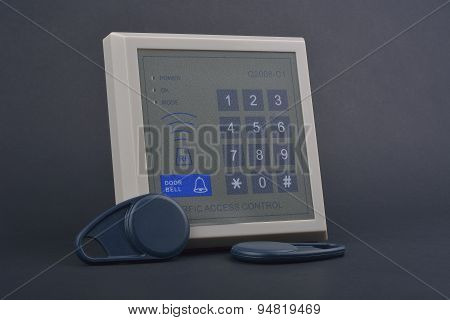 Electronic Key Access System To Lock And Unlock Doors. Control Access