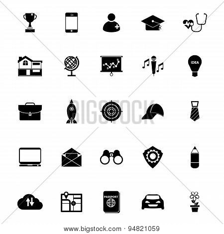 Job Description Icons On White Background