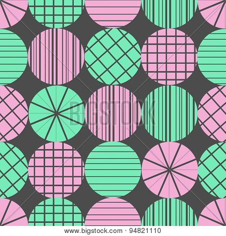 Cute Pastel Pattern. Seamless Texture With Rings. Abstract Background