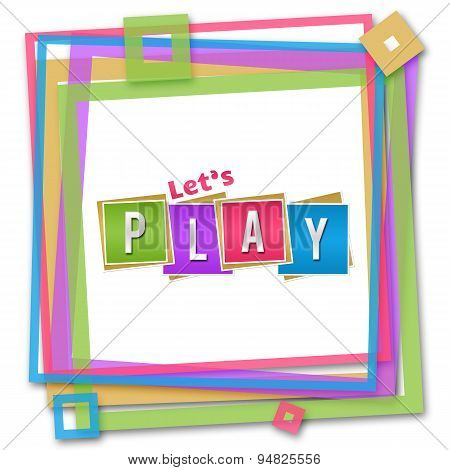 Lets Play Colorful Frame