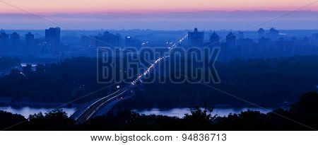 Sunrise over Kiev. Ukraine