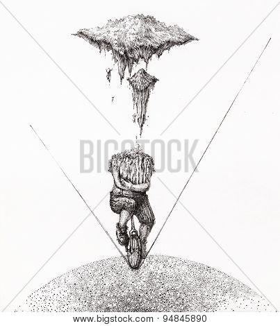Surreal Hand Drawing, Decorative Artwork