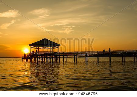 Sunset at the Pavilion