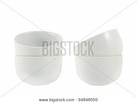 Two piola bowl pile isolated