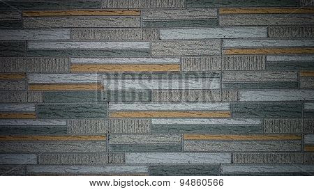 Old Wall Made Of Colored Resin Stone Slabs