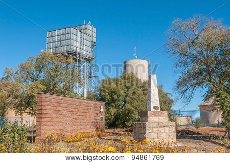 Water Reservoirs And A Memorial In Reddersburg
