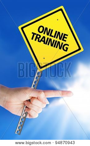 Yellow Road Sign With Text Online Training.