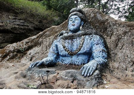 Painted Sculpture Of Shiva